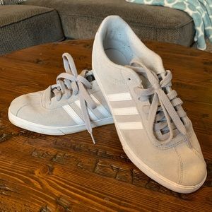 Grey suede adidas sneakers